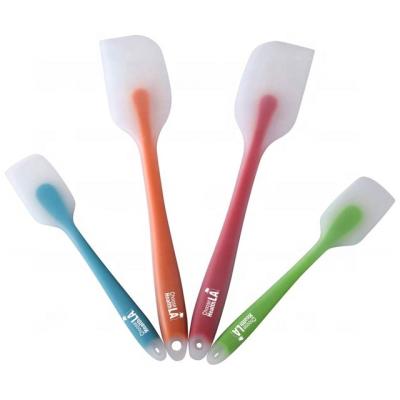 China SP-1096 Viable Promotional Heat Resistant Transparent Food Grade Printed Logo Custom Silicone Spatula Set of 4 for sale