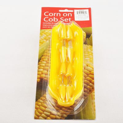 China CH-4390 Easily Cleaned Set Of 12 Corn Cob Racks With Plates for sale