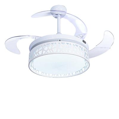 China Modern Invisible Lamp Fan With Chandelier Lighting Led Ceiling Fans for sale