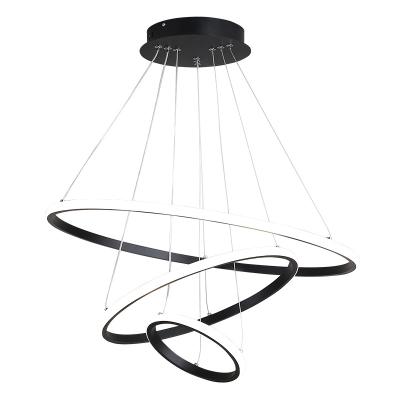 China Modern High Quality Luxury Bedroom Chandelier 3 Rings Led Lighting Living Room Ceiling Lamp for sale