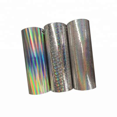 China Custom PVC Texture Cold Lamination Moisture Proof Holographic Cross Film Roll for sale