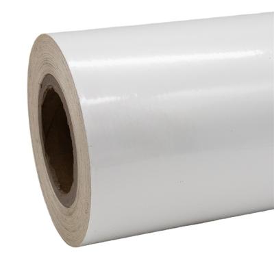 China Durable Specialty Greaseproof White Sticker Paper Liner In Jumbo Roll For Packaging Label for sale