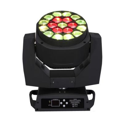 China Color Rainbow Effect Led Big Eye 19*15w Clay Paky Led Moving Head Bee Stage Beam Wash Zoom Light for sale