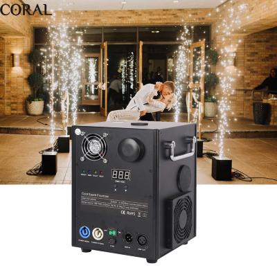 China Theme Park 4pcs and 10 Bags Powder Wedding Mini Cold Spark Machine 650W DMX Remote Control Stage DJ Performance Concert Effect Machine for sale