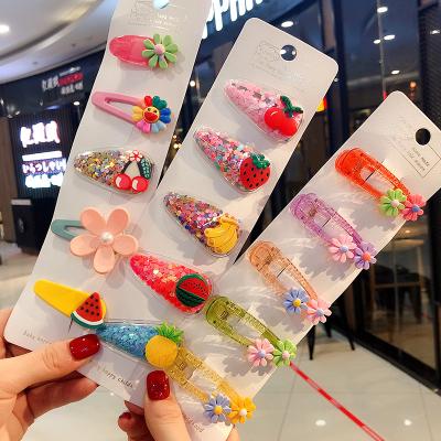 China Korean style fashion Korean children's hair cut soft BB hair pins cute fruit baby animal hair accessories for sale