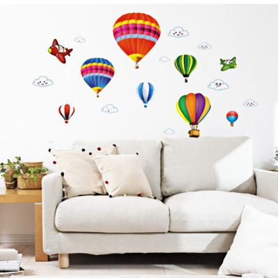 China Hot Colorful Cartoon Sticker Air Balloon Sticker PVC Wallpaper For Bedroom Vinyl Decals for sale