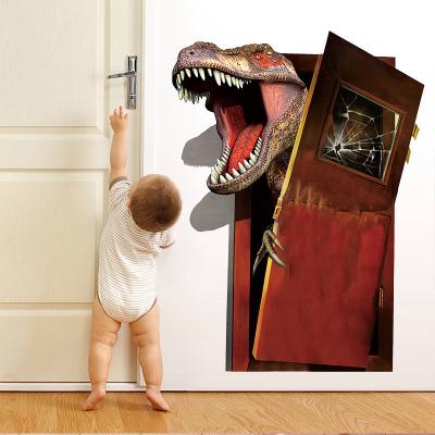 China Cartoon 3D Sticker Dinosaur Wall Sticker For Kids Bedroom Removable Decorative Waterproof Decals for sale