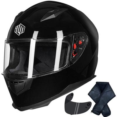 China Sun Shield ILM Full Face Motorcycle Helmet Matte Black With Clear And Tinted Shields for sale