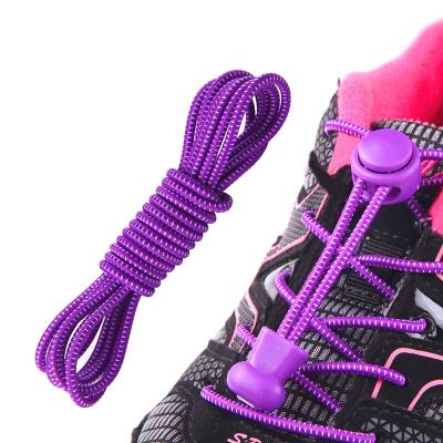 China Custom Wholesale Colorful Durable Elastic Shoe Lace (Elastic Laces) Lock No Tie Lace for sale