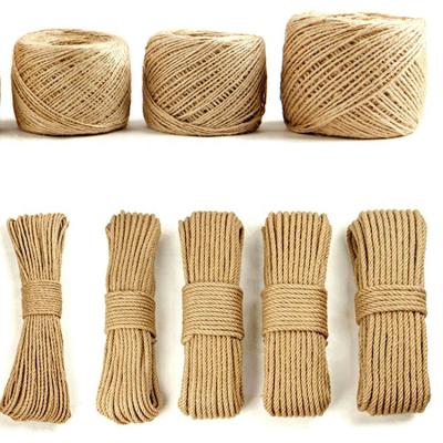 China 2mm-20mm Manila Rope Fabric Hemp Rope Bundle Eco-friendly Custom Decorative Macrame Jute Rope for sale