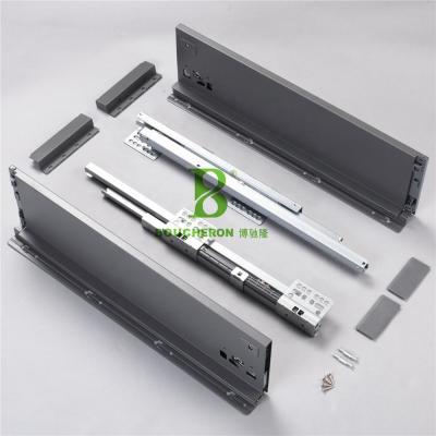 China Drawer height adjustable Â door; ± 2.5mm 150mm GRAY Height Pai-BOX Slim Double Box Drawer System Double Wall Drawer Box for sale