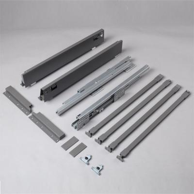 China Drawer height adjustable Â door; ± 2.5mm Heavy Duty Square Soft Narrow Sideboard Drawer Telescopic Slide Height 199mm for sale