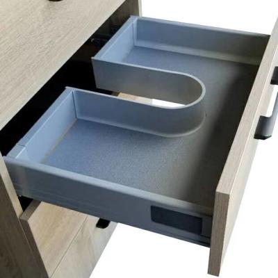 China Item No.BU604 85mm Modern Height Curved Undersink Insert Connector Drawer Box For Bathroom Or Kitchen Sink Drawer Box Slide System for sale