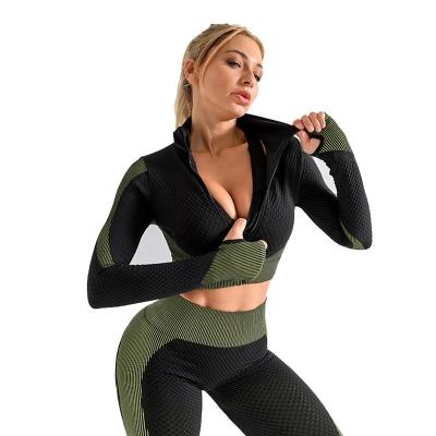 China 2021 High Quality Sports Overalls Breathable Compression Yoga Equipment Breathable Sexy Tight Women Sets Gym Tights for sale