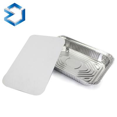 China High Quality Disposable Food Grade Aluminum Foil Container For Food Packing With Cardboard Lid/Cover for sale