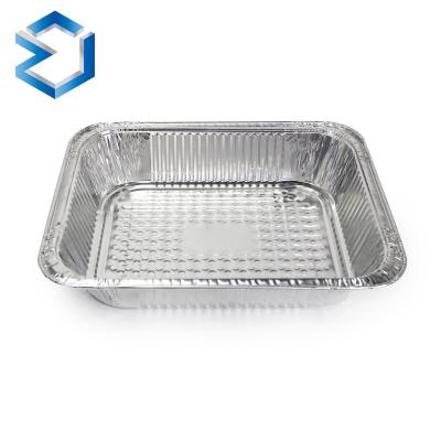 China Cheap and High Quality Table Steamer Half Size Box Container Food Aluminum Foil Restaurant Ready-to-eat Deep Casserole for sale