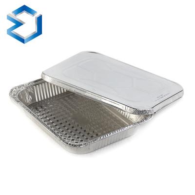 China Steam Table Half Size Food Pan Deep Disposable Aluminum Foil Tray With Aluminum Foil Lid /Cover for sale