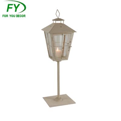 China ECO-frendly Standing Outdoor Decoration Cemetery Metal Candle Lantern for sale