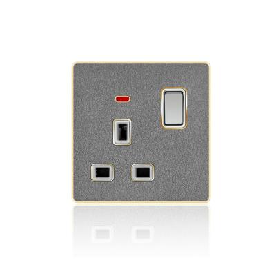 China BAIJIANG 86 UK/EU Residential/Multipurpose Standard Wall Socket With 16A Dermatoglyph Switch Plugs And Switches Ultra-thin Electrical Child Protection for sale