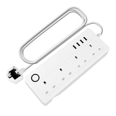 China Tuya Smart WiFi UK Standard Socket WiFi Remote Control Smart Plug Support Smart Life Home Alexa Voice Control 226*84*34mm for sale