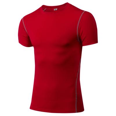 China Custom Logo Men's Sports Compression Anti-Wrinkle Under Base Layer Sport T-Shirt for sale