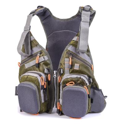 China Multi Pack Outdoor Chest Vest Fishing Fly Pockek Life Fishing Vest Vest Backpack Plus Pack for sale