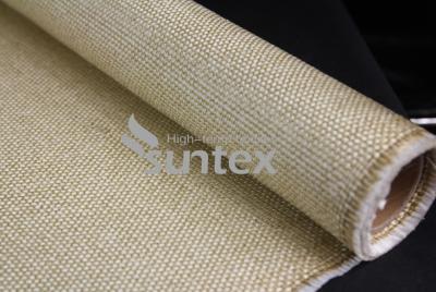 China Easy To Be Sewn Fabricated Vermiculite Coated Fiberglass Fabric For Gaskets Oven Door Seals zu verkaufen