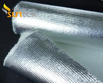 China 150C Heat Reflective 0.75mm Fabric Aluminum Foil Coated Glass Fiber Welding Fire Blanket Roll for sale