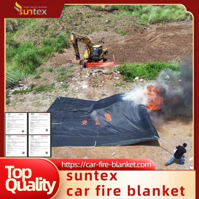 China Graue Farbe Suntex Autofeuerdecke Wärmebeständigkeit 550°C/1000°C zu verkaufen