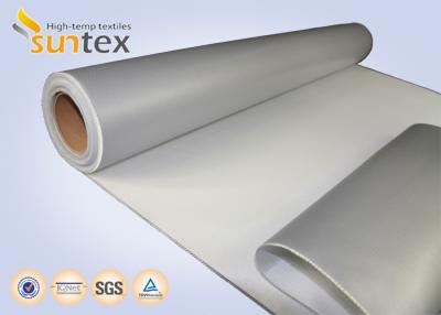 China Revestimentos removíveis de prata da isolação de Gray Silicone Fiberglass Cloth For à venda