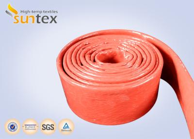 China Feuerverzögerndes silikonumhülltes Fiberglas, das 100% E - Glasgarn Sleeving ist zu verkaufen