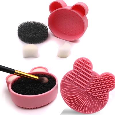 China Brush Cleaner Silicone Eyeshadow Sponge Remover Dry Or Wet Use Quick Clean Silicone Make Up Cleaner Box Make Up Tool Brush Cleaner for sale