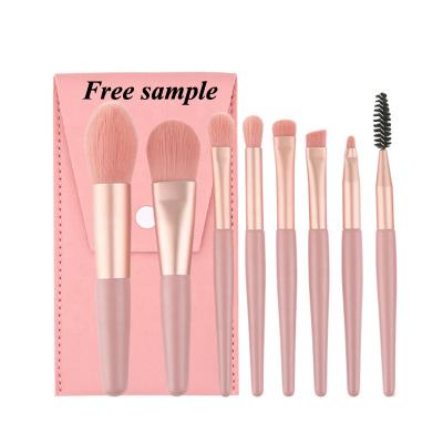 China Wholesale Good Quality Custom Customized Travel 8pcs Soft Vegan Brushes Makeup Brush Set for sale