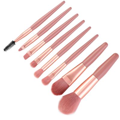 China Free Sample 8pcs Soft Cosmetic Brushes Make Up Brush Private Label Neutral Makeup Brush Set for sale