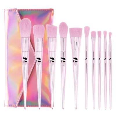 China Wholesale Soft Rose Professional 10pcs Gold Private Label Vegan Makeup Brush Set for sale