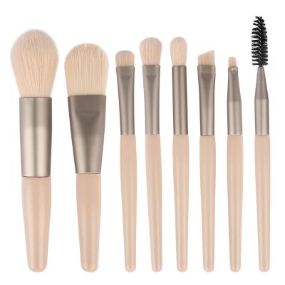 China Soft Professional Brush Makeup Set Cosmetic Tools 8pcs Eyebrow Brush Makeup Brushes Private Label for sale