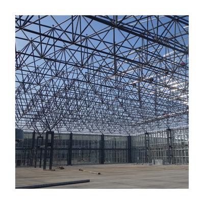 China Factory Price 50m Long Span Steel Structure Space Frame Structural Covering Lightweight Dome Skylight Covered By Glass for sale