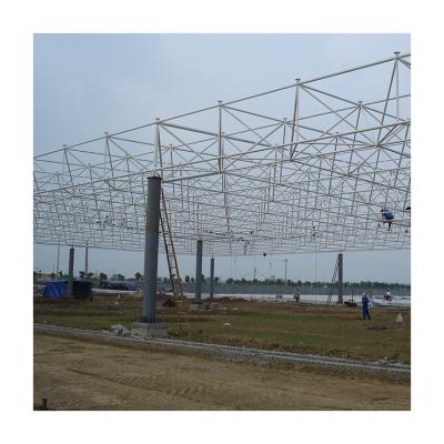 China Factory Wholesale Structural Roofing Prefab Light Steel Gas Station Space Frame Roof Canopy for sale