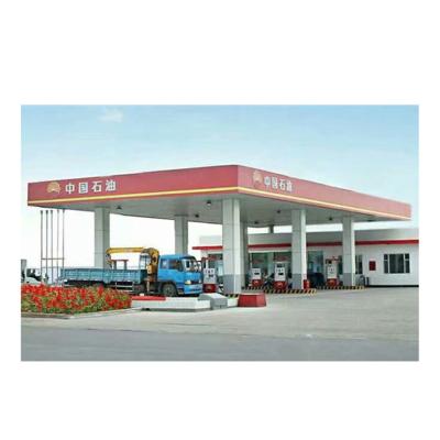 China Structural Roofing Hot Sale Easy To Build Hot Dip Galvanized / Powder Coating And Painting Design Service Station for sale