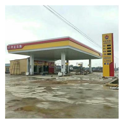 China New Building Bolt Ball Joints Space Frame Grid Structural Blanking Gas Station Quick Build for sale