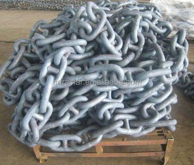 China Drag Chain U2 dia20-75mm Hot Dip Galvanized Heavy Studless Boat Anchor Chain for sale