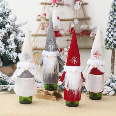 China 2021 Faceless Santa Gnomes Forester Wine Bottle Cloth Christmas Cover House for Christmas Party Table Decorations Christmas Gift Ornaments for sale