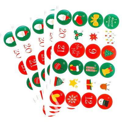 China Christmas Theme Sticker Packing Box Candy Bag Sealing Sticker Christmas Gift Box Label New Year Decorative Decoration for sale