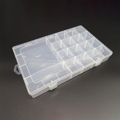 China Universal Partially Detachable Clear Tool Container Adjustable Clear Box Packing Pearl Storage Case for sale