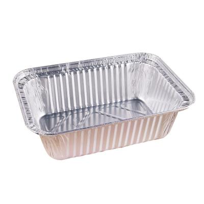 China Oven Safe Carryout Lunch Box Disposable Food Grade Aluminum Foil Tin Drip Pans Tray Container for sale