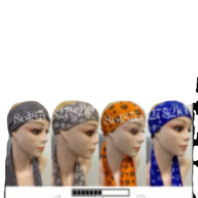 China Premium Luxury Famous Silk Wholesale Women Double Layer 101 Designs Designer African Head Wraps for sale