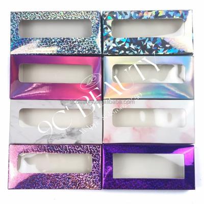 China Custom 2021 thick eyelash promotion price support logo eyelash box wholesale custom eye lash case for sale