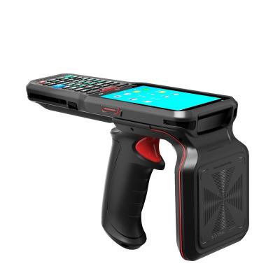 China Wholesale Android 10.0 Long Range UHF RFID Reader R2000 Handheld Nomad Computer PDA Barcode Reader Device With Gun Grip/SDK for sale