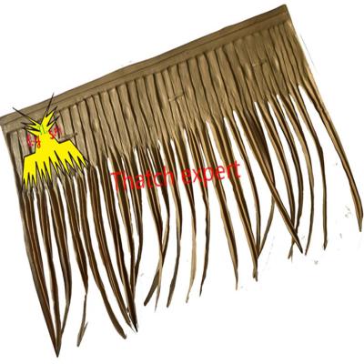 China Best Flame Retardant Ratings Most Popular Plastic Synthetic Thatched Roof Beach Umbrella for sale