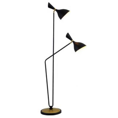 China Nordic Simple Modern Style LED Double Vertical Head Floor Lamp For Living Room Study Bedroom for sale